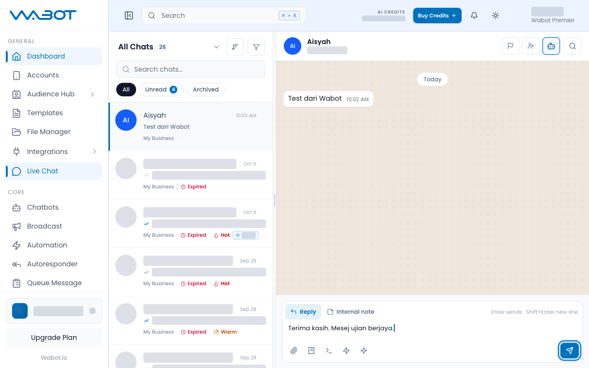 Send button highlighted
